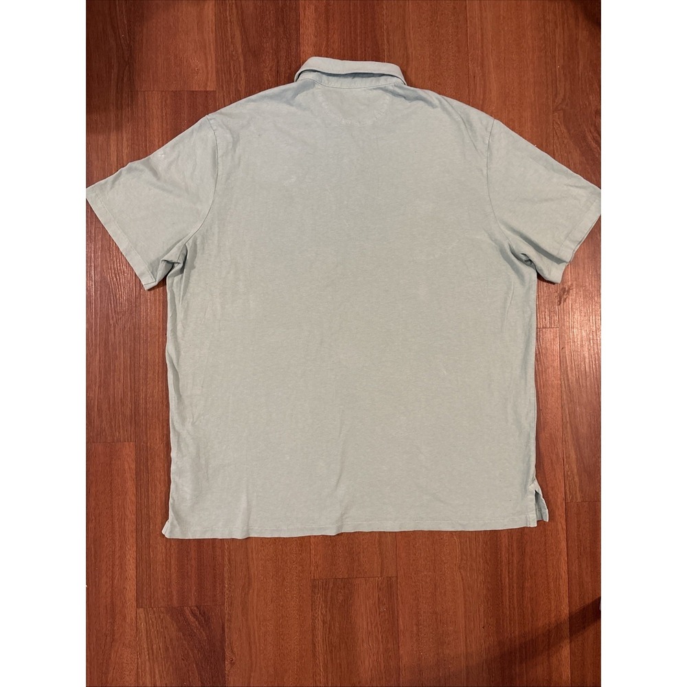 Polo Ralph Lauren Men XL Classic Fit Cotton Linen Polo Shirt Sage Green - Picture 9 of 9